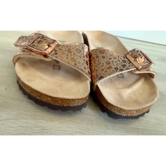 Birkenstock Mayari Bronze Crackle Sandals EU 36 US 5-5.5 Adjustable Buckle - Picture 8 of 9